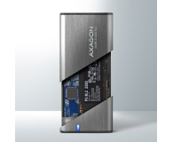 AXAGON EEM2-SG2 Obudowa zewnętrzna aluminiowa bezśrubowa USB-C 3.2 Gen 2 M.2 NVMe & SATA SSD + USB-A - USB-C redukcja - 1353424 - zdjęcie 3